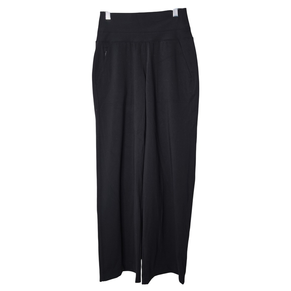 Athleta Pants Womens XXS Black Brooklyn Wide Leg High Rise Yoga Pockets